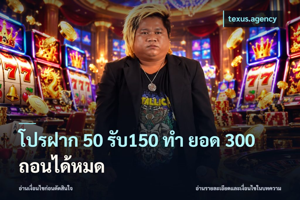 โปรฝาก 50 รับ150 ทํา ยอด 300 ถอนได้หมด