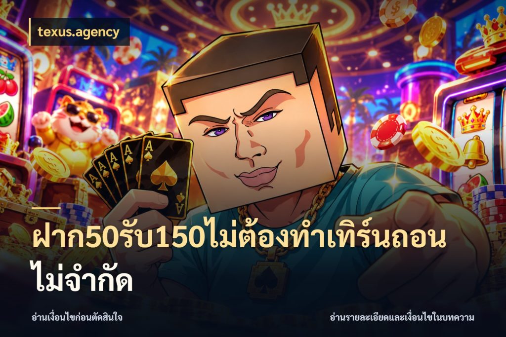 ฝาก50รับ150ไม่ต้องทําเทิร์นถอนไม่จํากัด สายโบนัสเลือกจังหวะสนุกได้อย่างไร สไตล์ texus.agency