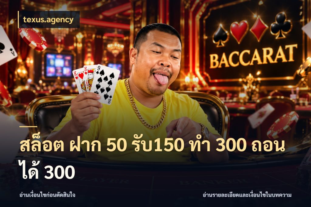 สล็อต ฝาก 50 รับ150 ทํา 300 ถอนได้ 300 texus.agency สายโบนัสเลือกจังหวะสนุกได้อย่างไร