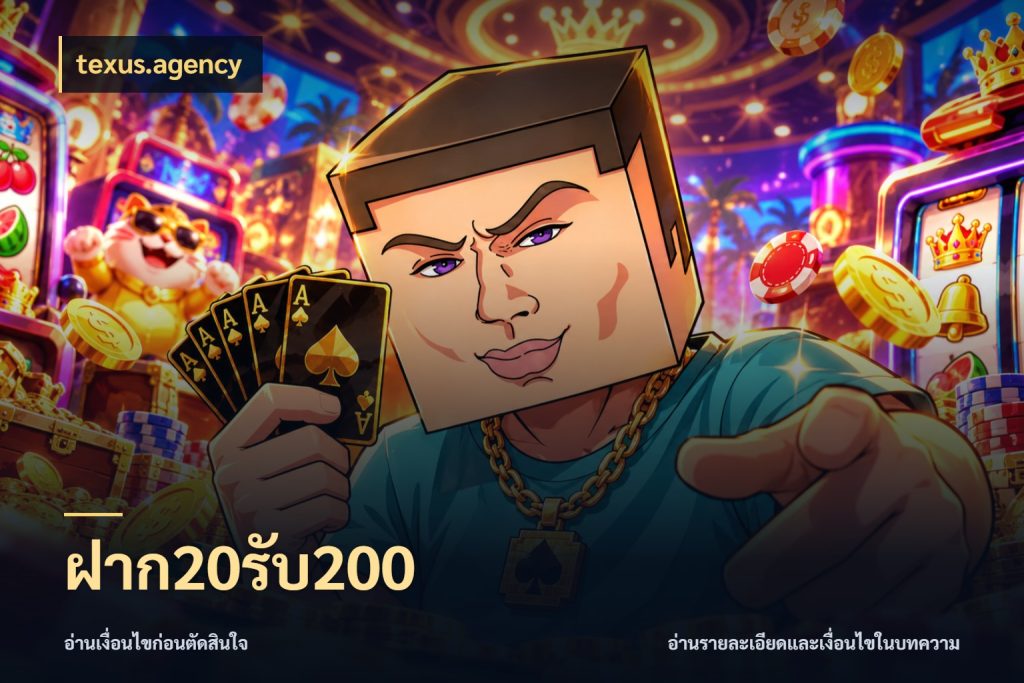 ฝาก20รับ200 ยอดฝากและยอดรับในมุมของคนชอบลุ้น ในมุม texus.agency