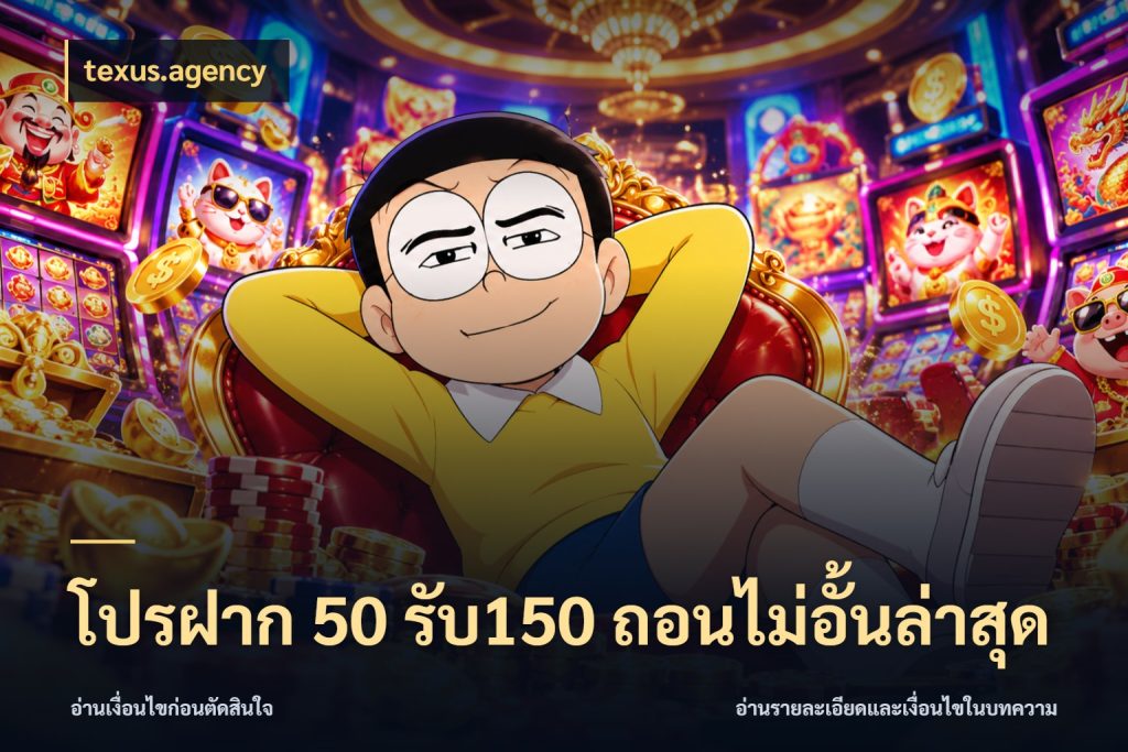 โปรฝาก 50 รับ150 ถอนไม่อั้นล่าสุด สายโบนัสเลือกจังหวะสนุกได้อย่างไร ในมุม texus.agency
