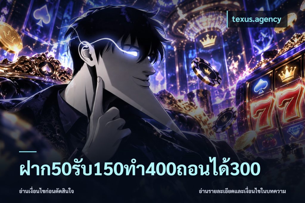 ฝาก50รับ150ทํา400ถอนได้300
